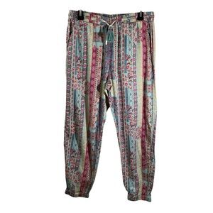 Sundance Cotton Floral Pattern Pull-On Pants Boho
